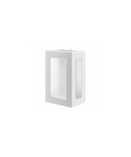 Arandela 5 Vidros Luminária Externa Interna Muro Parede Alumínio Branco