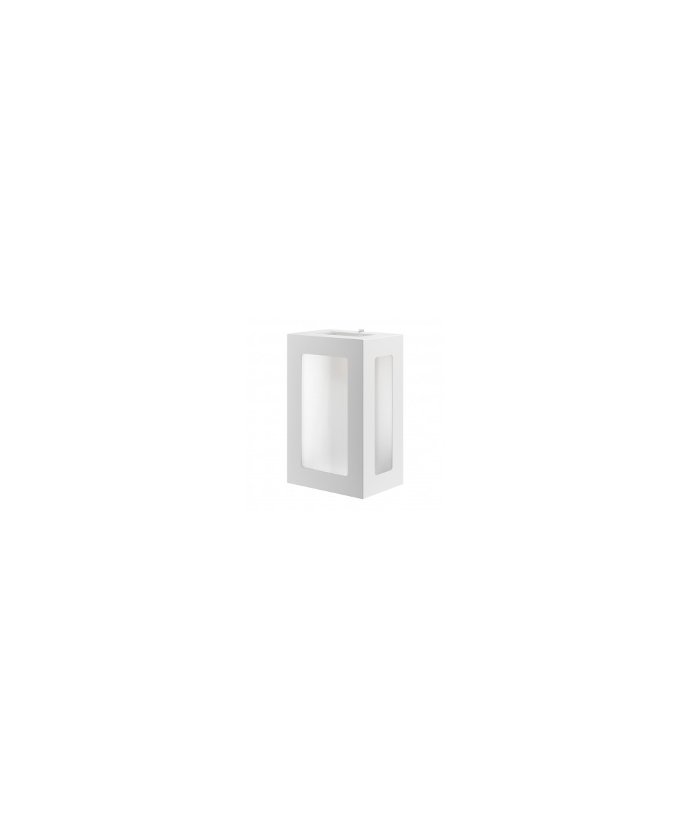 Arandela 5 Vidros Luminária Externa Interna Muro Parede Alumínio Branco