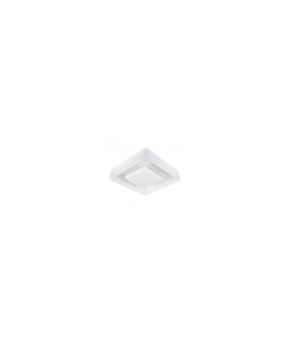 Plafon de Sobrepor de Luz Indireta 25x25cm - Branco
