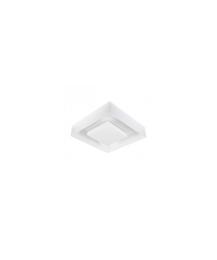 Plafon de Sobrepor de Luz Indireta 25x25cm - Branco