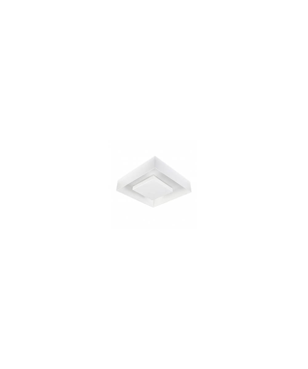Plafon de Sobrepor de Luz Indireta 30x30cm - Branco