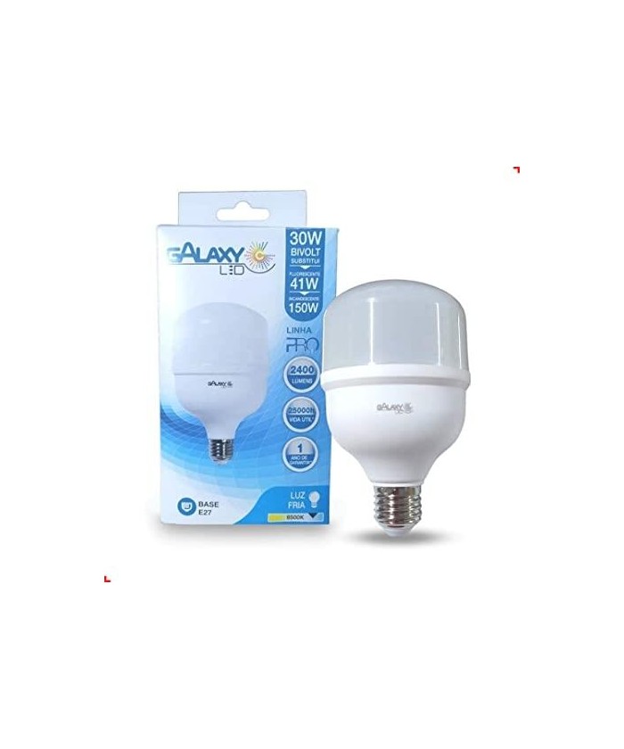 Lâmpada LED Bulbo E27 30W 6500K Bivolt Alta Potência