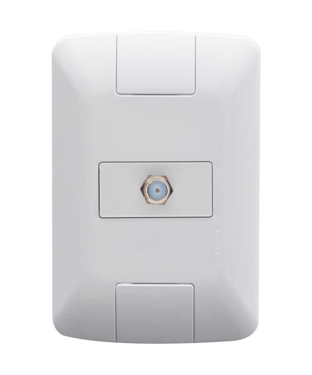 Tomada 4x2 TV/SAT Coaxial - Aria Branco