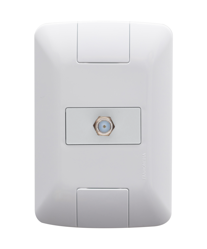 Tomada 4x2 TV/SAT Coaxial - Aria Branco